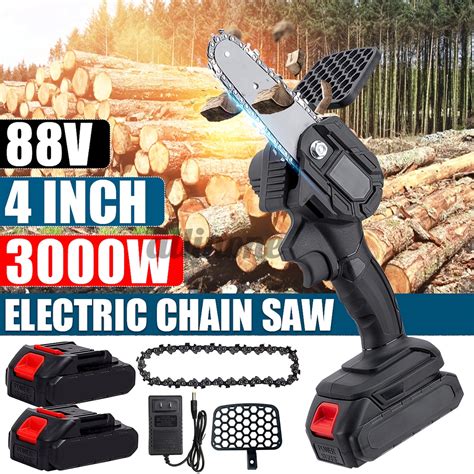 4 Inch 88vf 3000w Mini Chainsaw Cordless Electric Chain Saw Rechargeable Portable Electric