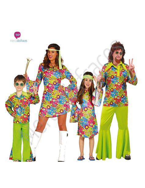 Grupo Disfraz Hippie Multicolor Tienda De Disfraces Online Env