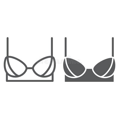 Bra Line And Glyph Icon Female And Underwear Lingerie Sign Vector Graphics A Linear Pattern