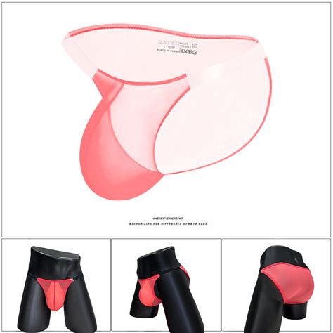 Men S Ultra Thin Transparent Tanga Briefs Bikini Underwear Sexy Low Rise Pouch EBay