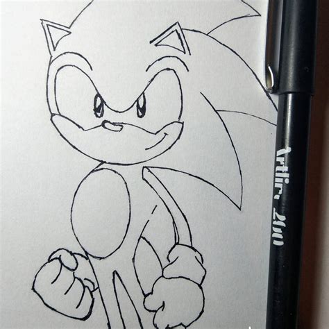 Sonic Lineart By Raysixtails On Deviantart