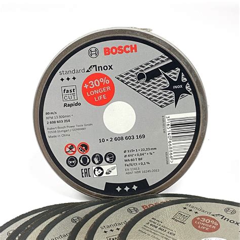 20 Bosch Rapido 115mm x 1mm Coupe Fine Disques pour Métal Inc Inox