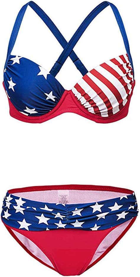 American Flag Pattern Usa Swimwear Female S Xl Beachwear Bathing Suit