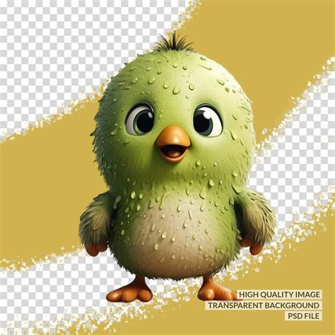 Premium PSD Cartoon Kiwi Fruit Character 3d Png Clipart Transparent