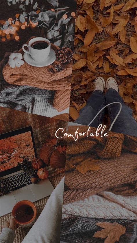 🔥 Free Download Autumn Collage Aesthetic Wallpaper Fall Comfortable In