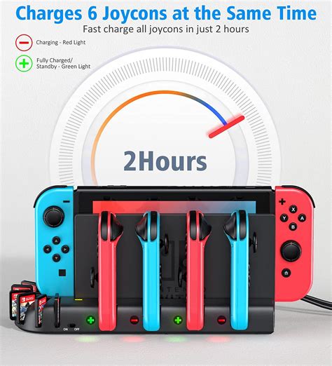 Switch Controller Charging Dock Station Compatible With Nintendo Switch