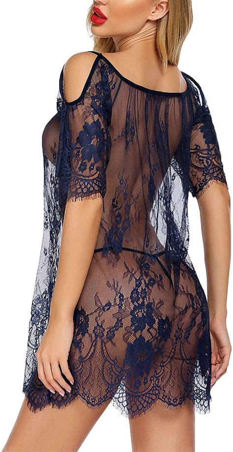 Avidlove Women Chemises Lace Smock Lingerie Mini Babydoll Lingerie