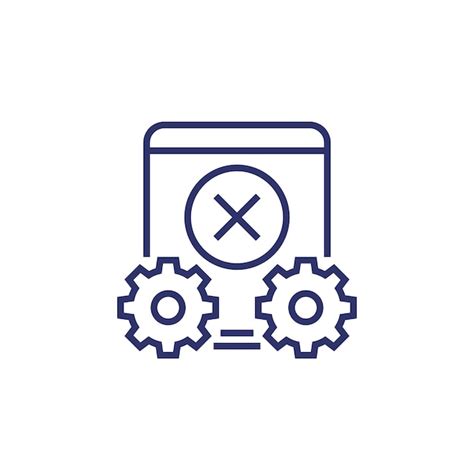 Premium Vector Error Or Failure Line Icon