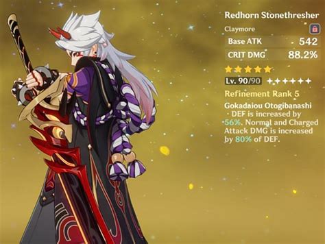 Redhorn Stonethresher Genshin Impact Ascension Materials Stats