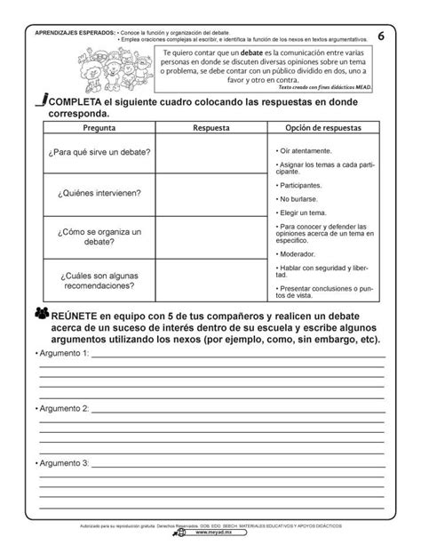 Material DidÁctico De Apoyo Bloque 2 Enero Febrero 4º 5º Y 6º Grado Imagenes Educativas