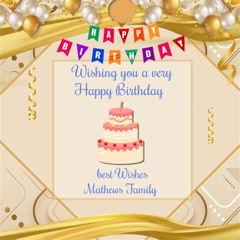 Happy Birthday Greeting Template Postermywall