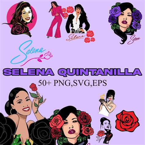 Selena Svg Selena Layered Files Selena Roses Svg Selena Quintanilla