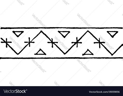 Persian Design Is A Border Vintage Royalty Free Vector Image