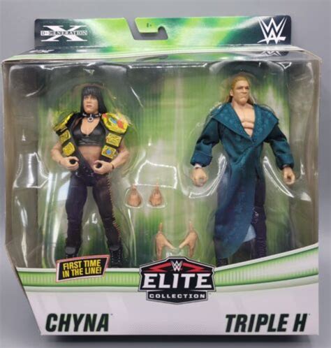 New Wwe Elite Pack Triple H And Chyna Figures Dx Hhh Wwf Moc