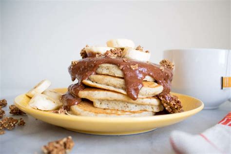 Vegan Banana Pancakes Peanut Butter Sauce Orchids Sweet Tea