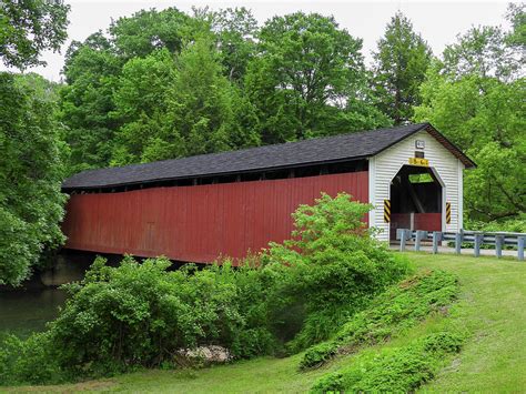 Mcgees Mills Covered Bridge In Pennsylvania Photograph By Lisa Crawford