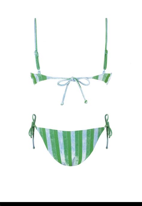 Bikini Balconette Divino Verde Y Azul Robin Collection Robin