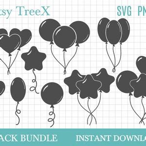 Hand Drawn Balloons Svg Bundle Air Balloons Svg Balloon Crictur Cut