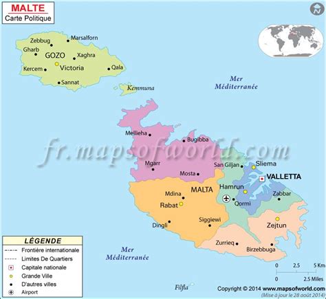 Malte Carte Map Of Malta Malta Mapas Del Mundo Lugares Para