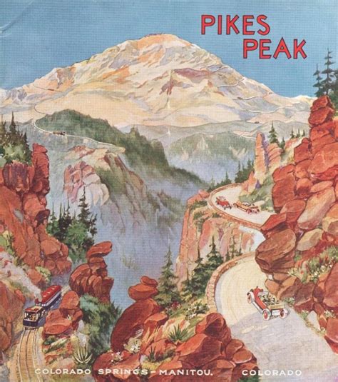 Pikes Peak My Peak National Park Posters Vintage Travel Travel