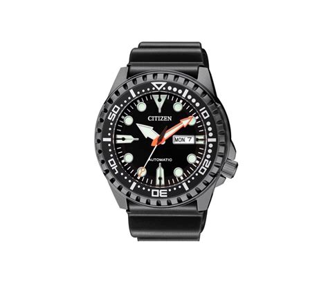 Relógio Citizen Masculino Automático Preto Pulseira de Borracha