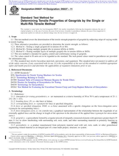 ASTM D6637 11 Red Standard Test Method For Determining Tensile