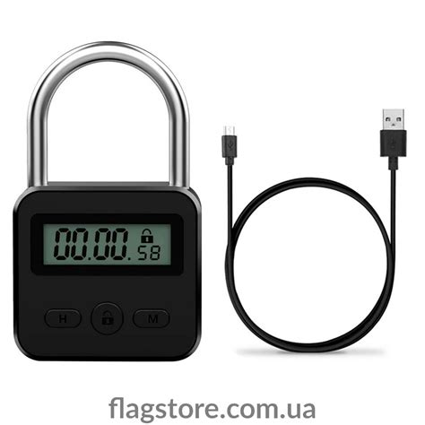 Металлический навесной замок с таймером открытия купить FlagStore.com.ua