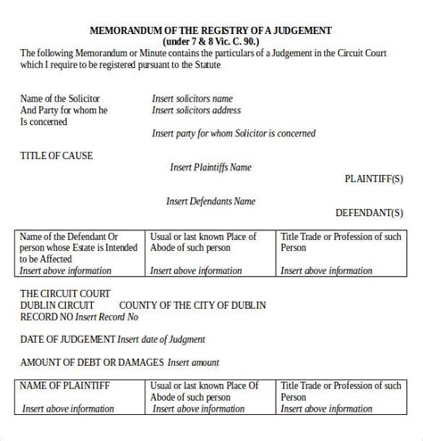 Memorandum Of Law Sample Format | Master of Template Document