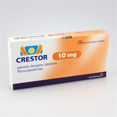 Crestor 10 Mg Plėvele Dengtos Tabletės N28 Gintarinė