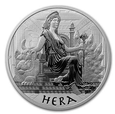 2022 Goddess HERA Gods Of Olympus 1 Oz 999 Silver Coin Tuvalu Godess