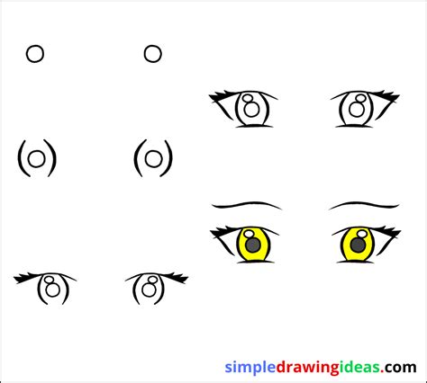 How To Draw Anime Eyes Step By Step Simple Drawing Ideas