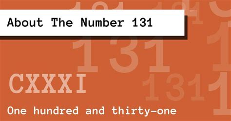 About The Number 131