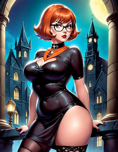 Velma From Scooby Doo Emo Goth Curvy Voluptuous Pinup Style Of