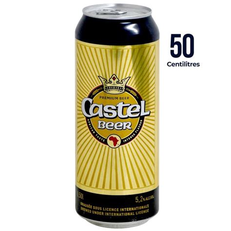 Cannette De Biere Blonde Castel Beer 50cl Glotelho Cameroun