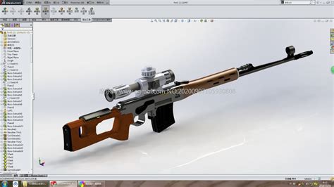 Svd狙击步枪solidworks设计模型 枪械模型模型下载 摩尔网cgmol