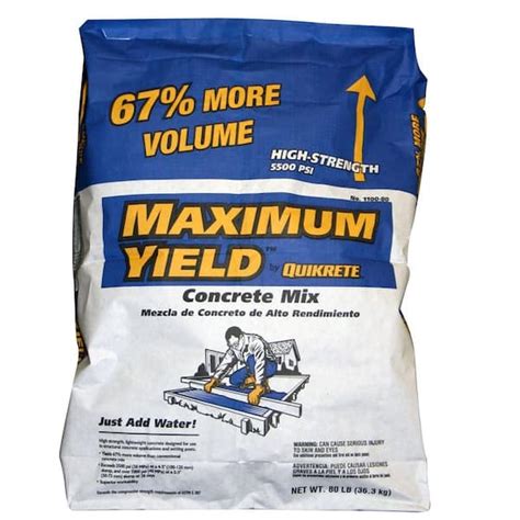 Quikrete 80 lb. Maximum Yield Concrete Mix 110080 - The Home Depot