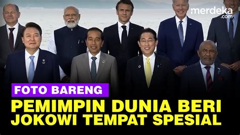 Momen Pemimpin Dunia Ktt G7 Panggil Jokowi Saat Sesi Foto Beri Tempat