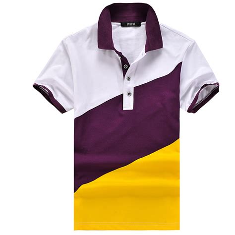 Cage Corner Mts078 Men Three Color Splicing Polo Shirt 1484