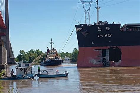 Fue Retirado El Barco Que Choc El Puente Z Rate Brazo Largo Y Se