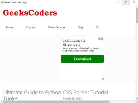 How To Build Web Applications With Python PyQt6 Geekscoders