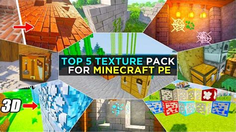 TOP 5 Amazing Texture Packs For Minecraft Pocket Edition Java Android