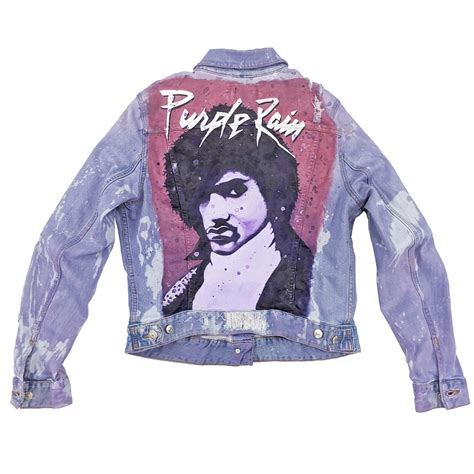 Prince Purple Rain Tribute Customized Womens Denim Jacket Crazygoodz