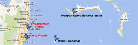 Maps of Bimini and Freeport Bahamas