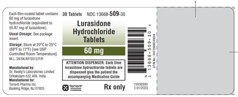 Lurasidone Hydrochloride Tablet Film Coated