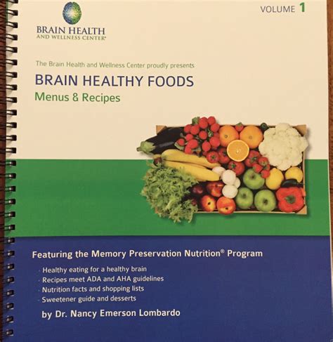 BRAIN HEALTHY FOODS: Menus and Recipes Volume 1 | Brain Health Wellness