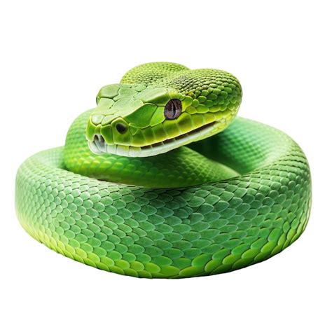 Cobra Verde Em Fundo Transparente Psd Premium