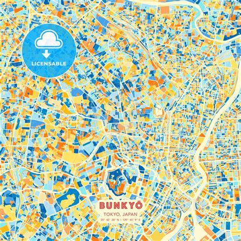 Bunkyō Tokyo Japan colourful art map in 2022 Streit