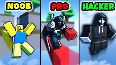 Bedwars Bridging Noob Vs Pro Vs Hacker In Roblox Bedwars Youtube