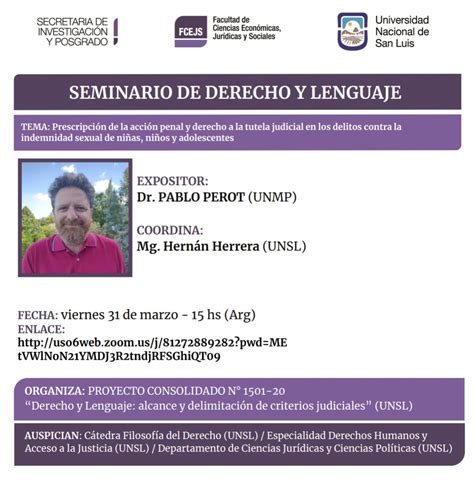 Seminario Derecho Y Lenguaje Secretar A De Investigaci N Y Posgrado