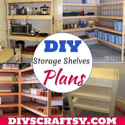 22 DIY Storage Shelves Plans - DIYsCraftsy